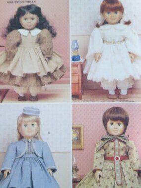 Vogue & Buttericks 18" doll pattern Butterick-6667, Vogue 7602, Butterick 5110